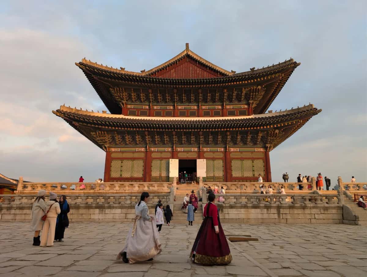 Palais Gyeongbokgung à Séoul, siège de la dynastie Joseon sous laquelle le hangeul a été créé